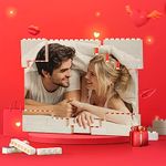 Custom Building Brick Personalised Photo Block Puzzle Horizontal Shaped Picture Customised Fathers Day Funny Gifts for Dad, Valentine's Day Anniversary Birthday Gift for Men Women Couples