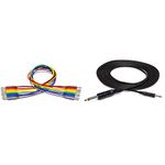 Hosa CMM-890 3.5 mm TS to 3.5 mm TS Unbalanced Patch Cables + CMP-303 Cable 3.5 mm to 1/4" TS 3 FT