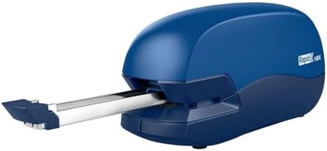 Rapid F Series 10BX Mobile Electric Stapler, 10 Sheets, Battery Operated, Plastic/Metal, Blue, 5000295