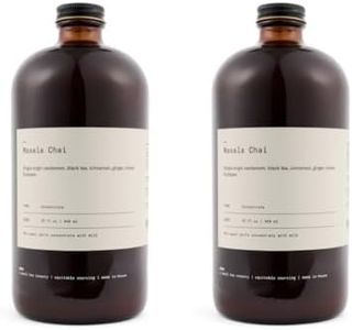 Dona Original Masala Chai Concentrate, Small-Batch, Single-Origin Spices, Hot or Iced Chai, 32 Fl Ounce Bottles (Pack of 2) (Large, 64, Fl Oz)