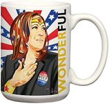 Milou Kamala Harris Coffee Mug American Flag Art by American Pop Artist Perry (Kamala)