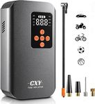 Cxy Tyre Inflator Portable Air Compressor, Cordless Digital Air Pump, 7500mAh 150PSI Auto-Off Portable Tyre Pump with Pressure Gauge for Car, Motorcycle, Electric Bicycle, Balls, Power Bank/LED Light