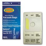 Sanyo- Transformax Vacuum Bags Microfiltration With Closure - 10 Pack