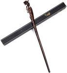 Handicraftviet Hand Carved Dragon Magic Wand, Wooden Wands for Collectible Cosplay, Wizard Wands 15' Magical Gift for Children and Adults on Halloween, Christmas (Dragon Wand)