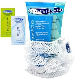 TRISWIM Hair Care Gift Set | Chlorine Shampoo and Conditioner for Swimmers, 8.5 fl oz | Paraben-Free with Aloe Vera and Chamomile | Restores Chlorine-Damaged Hair | Includes Body wash & Lotion Samples