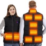 Leegosun Heated Vest for Men Women Electric Heated Coat Lightweight Heated Vest Machine Washable (Battery Not Included)(Small,Female, Black)