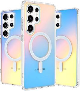 RUNGOS Magnetic for Samsung S22 Ultra Case MagSafe (Strong Magnetic) [Laser Color Shifting Matte] 10FT Drop Tested Hard Back Shockproof Case for Samsung Galaxy S22 Ultra Case, MagSafe Phone Cover 2022