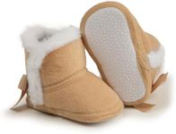 Zoolar Infant Unisex Warm Fur Lining Soft Boots Baby Winter Ankle Non-Slip Rubber Texture Sole Toddler Winter Snow Crib Shoes