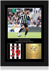 Bruno Guimaraes Firmato A4 Cornice Foto Display - Riprodotto Firma Digitale - Regalo Per Newcastle United