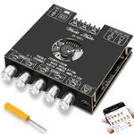 Bluetooth Power Amplifier Board Stereo - HiFi 2.1 Channel 2X220W+350W Bluetooth 5.1 Audio Amplifier Board 12-38V Digital Power Amplifier Module Subwoofer Control with AUX/Bluetooth/USB Flash Drive