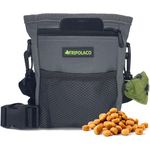 TRIPOLACO Magnetic Dog Treat Pouch - Quick-Access Treat Pouches for Pet Training with Multiple Pockets, Poop Bag Dispenser & Phone Holder, 3 Wear Styles, Ideal Dog Treat Bag for Training & Walks