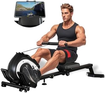 UPREIGN Magnetic Rowing Machine for Home | Adjustable 8-Speed Booster | Burn Fat & Sculpt Muscles | Supports Up to 265 LBS | Phone/Tablet-Ready Design