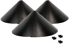 Pack of 3 Audubon Wrap-Around Squirrel Baffles, Black