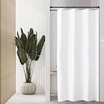 Felisa Stall Fabric Shower Curtain Liner with 3 Magnets,36W x 72L, Waterproof & Light-Weight Shower Stall Curtain Liner for Bathroom,Soft Cloth,Small Narrow Size Shower Curtain Liners,White