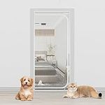 Cat Screen Door,Heavy Duty Pets Proof Screen Door with Zipper,30x80in Prevent Dogs Cats from Running around for Living Room, Bedroom, Kitchen