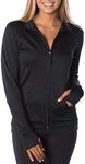 Global Blank Define Jacket Womens Athletic Jackets for Workout, Scrub and Gym Jackets Women, Black, Medium