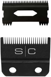 StyleCraft Replacement Double Black Diamond Carbon DLC Fixed Fade Blade with Shallow Tooth Cutter 2.0 Clipper Blade Set
