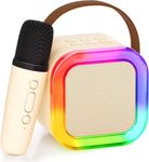 Toy Imagine Rechargeable Karaoke Mic with Speaker | Wireless Mini Portable Bluetooth Mic with RGB LED Lights | Singing Musical Toy & Birthday Gift for Kids, Boys, Girls & Adults