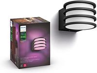 Philips Hue White & Color Ambiance Resonate Outdoor Wall Light Fixture, Smart LED Outdoors Lights (Hue Hub Required, Works with Alexa, Apple Homekit & Google Assistant), Black
