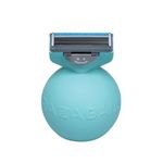Razaball - Reusable Razor for Men + Pack of 10 Razor Blades – Mens Safety Razor for Shaving – First Razor - Smooth Sensitive Precision Clean Shave for Face, Head, Body – Aqua