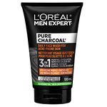 L’Oréal Paris Daily Face Wash for Acne Prone Skin, Pure Charcoal Men Expert Skincare, With Volcanic Minerals + Salicylic Acid, Purifies, Exfoliates, Removes Excess Oil, 100 Ml