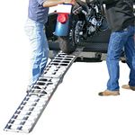 Black Widow AF-9012-HD Deluxe Folding Single Runner Motorcycle Ramp – Plate-Style Lip, 1,500 lb. Capacity