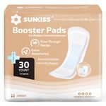 SUNKISS Trustplus Booster Pads 14", Extra Absorbency for Adult Incontinence Diapers/Underwears, Odor Control, 30 Count