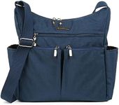 MHCNLL Anti Theft Crossbody Purse RFID Women Nylon Waterproof Lightweight Shoulder Bag, Blue