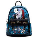 Wondapop Nightmare Before Christmas 11" Vegan Leather Fashion Mini Backpack, Blue Gray, One Size, Modern