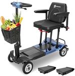 [2026 Upgrade] Aotedor Ultra Lightweight Mobility Scooters for Adults, 36Lbs Foldable Motorized Scooter for Seniors with 2 Lithium Batteries All Terrain Electric Power Scooter Airline Approved