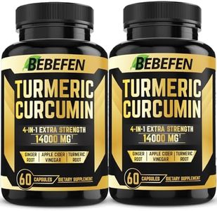 2 Packs Turmeric Supplement 14000 mg, Turmeric Curcumin With Apple Cider Vinegar, Ginger for Absorption, For Joint Support, Immunity, and Inflammation