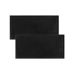 2 Pack Heavy-Duty Bar Mat Pad PVC Rubber Dish Drying Spill Matting for KTV Bar Glass Home (S)