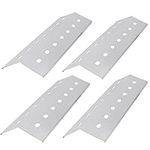 WELL GRILL 4-Pack BBQ Heat Plate, Stainless Steel Burner Cover, Flame Diffuser Outdoor Barbecue Replacement Parts for Weber, Charbroil, Kenmore, Nexgrill and Others Model Gas Grills (41cm x 14cm)