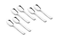 Kodenipr Club Stainless Steel Ice-Cream Spoon, Set of 6, 14cm