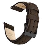 Ritche Genuine Classic Vintage Quick Release 18mm Leather Watch Band Men's Leather Watch Strap (Espresso Brown)