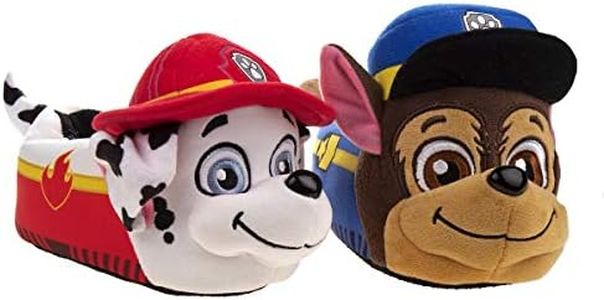 Nickelodeon Boys and Girls Paw Patrol Slippers - Chase, Marshall, Skye and Everest, Chase/Marshall, Size 5-6 Toddler'