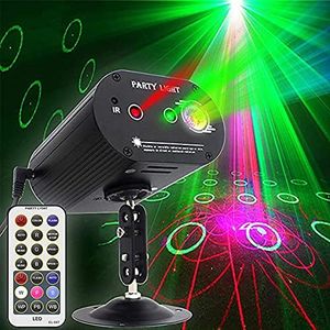 Party Lights DJ Disco Light RGB 3 Lens 36 Patterns Projector GOOLIGHT Mini LED Strobe Sound Activated Stage Lights Indoor for Birthday Parties Wedding Karaoke KTV Bar Christmas Halloween Decorations