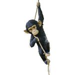 Darthome Ltd Climbing Monkey Hanging On Rope Garden Tree Ornament Statue Sculpture Decoration