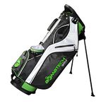 BombTech Golf – Premium Stand Bag – 14 Individual Club Slots with Dividers – Stainless Steel Towel Rings and Built in Cooler Pocket