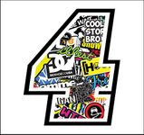 GamesMonkey Sticker NUMBER 4 RACE 12 cm - STICKER BOMB - race cross track car motorcycle stickers