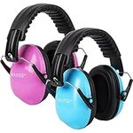 BOLIFIER Kids Ear Defenders,Safety Earmuffs Ear Protectors Noise Reduction Headphone Ear Protection Earmuffs for Boys, Girls, Toddlers & Children Age 3-16 Year Old - 26dB SNR (Blue Pink)