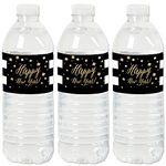 New Year's Eve - Gold - New Years Eve Party Water Bottle Sticker Labels - Set of 20