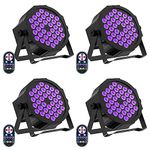 Nitehop UV Black Lights 36 LED Par Light Remote& DMX512 Blacklight Spotlight for Glow Fluorescent Party Halloween Christmas Disco Party Club KTV Wedding Halloween