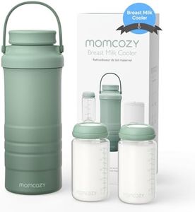 Momcozy 22oz Portable Breast Milk Cooler for Outdoor, 360°Total Cooling for 24Hours, Larger Capacity Travel Breastmilk Chiller with 2pcs Baby Bottles for Breastmilk Storage, Breastfeeding Essentials