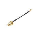 uxcell MMCX Male to RP-SMA Female Bulkhead,Pigtail Antenna Coaxial RF1.37 Low Loss Cable,RF Coaxial Adapter Connector,2inch