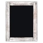 Magnetic Wall Chalkboard 11" x 14" - Non-Porous - Solid Pine Wood Frame Chalkboard Sign - Rustic Vintage Decor - Chalk Board for Wedding, Kitchen, Bar, Restaurant, Menu & Home (Whitewashed)