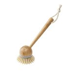 Addis Dish Brush with Natural Bamboo Finish, Classic Retro Style, Natural & Grey, Grey/Wood, 22 x 7 x 6 cm 517670