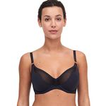 Chantelle Women's Pure Light Underwire Bra, Black, 32DD