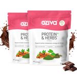 OZiva Protein & Herbs for Women (Chocolate) to Reduce Body Fat, Manage Weight & Metabolism | Protein Powder for Women with 23g Whey Protein, No Added Sugar, Certified Clean 4lbs