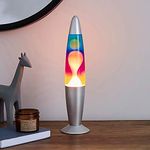 New Relaxing Retro Styled Colourful Rainbow Lava Lamp (H 35cm x W 9cm x D 9cm)